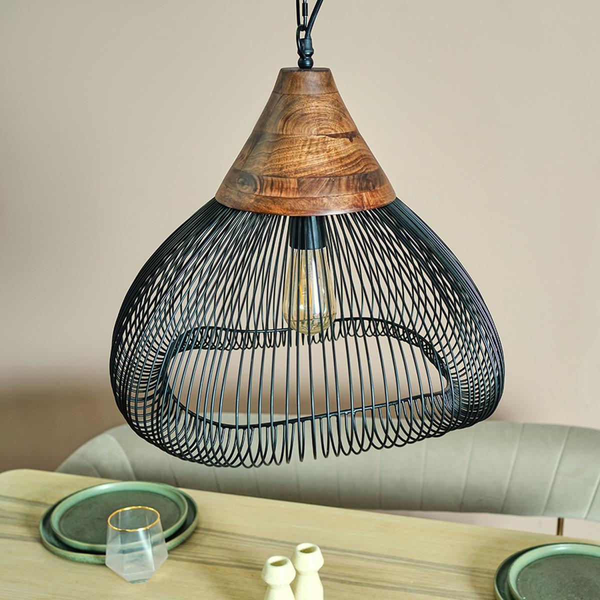 Jabari Wood Ceiling Light Pendant - Wood – image 2