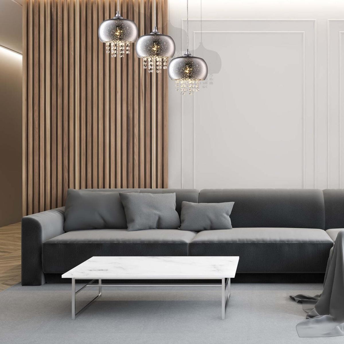 Milagro Pendant Lamp Starlight 3XE14 Chrome - Chrome / 21cm – image 2