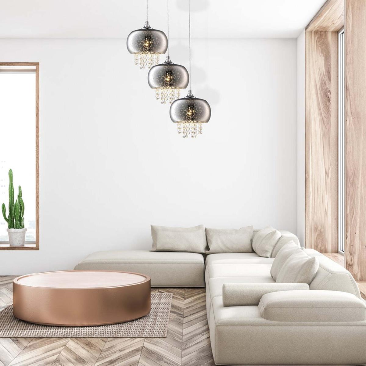 Milagro Pendant Lamp Starlight 3XE14 Chrome - Chrome / 21cm – image 12