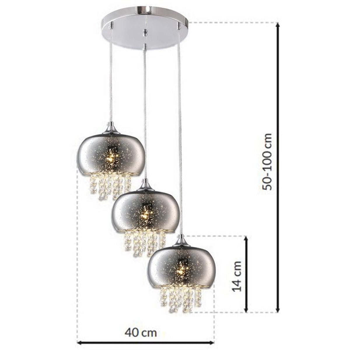 Milagro Pendant Lamp Starlight 3XE14 Chrome - Chrome / 21cm – image 15