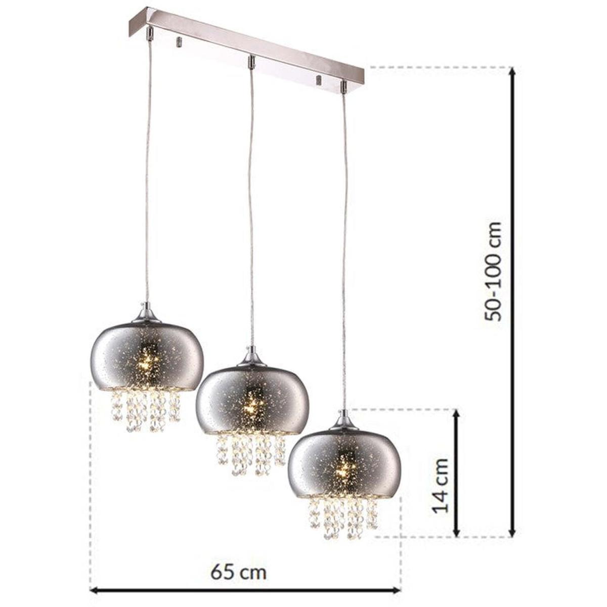 Milagro Pendant Lamp Starlight 3XE14 Chrome - Chrome / 21cm – image 8