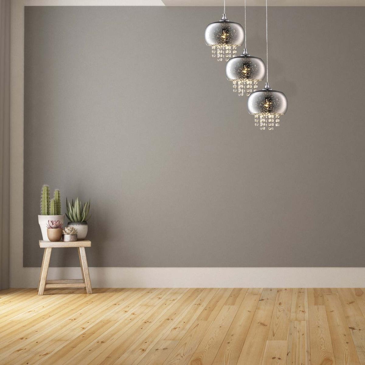 Milagro Pendant Lamp Starlight 3XE14 Chrome - Chrome / 21cm – image 9