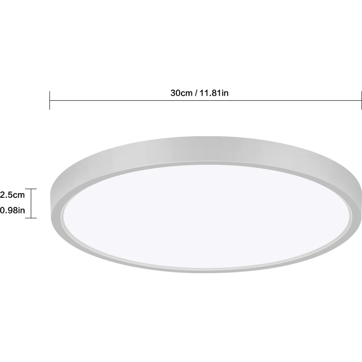 GOECO LED Ceiling Light 24W Round Ceiling Light 6500K IP54 Waterproof - Black - White / 880g – image 12