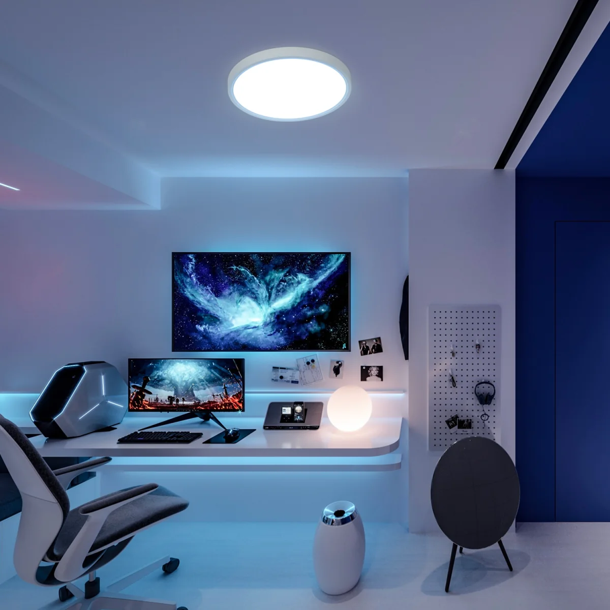 GOECO LED Ceiling Light 24W Round Ceiling Light 6500K IP54 Waterproof - Black - White / 880g – image 4