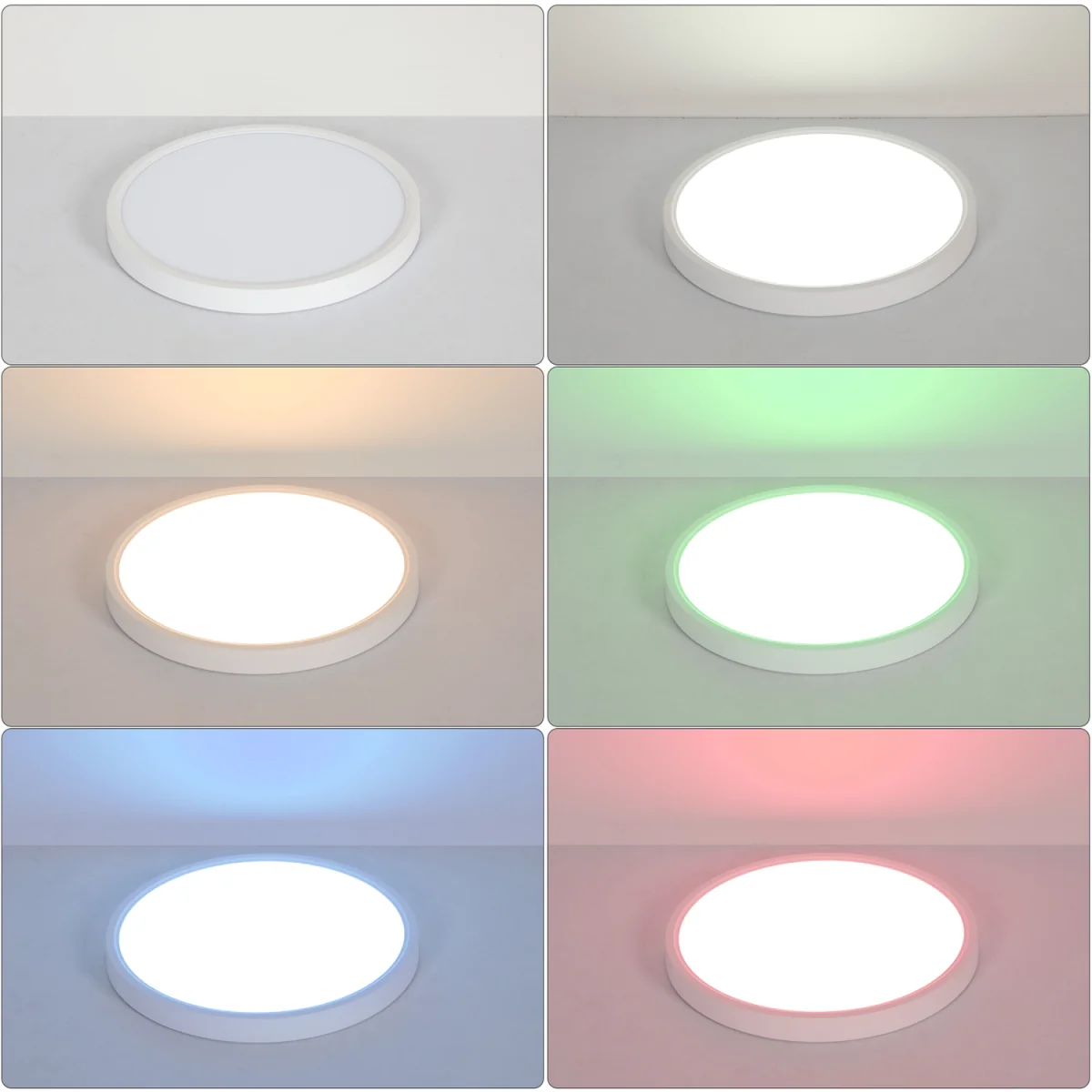 GOECO LED Ceiling Light 24W Round Ceiling Light 6500K IP54 Waterproof - Black - White / 880g – image 10