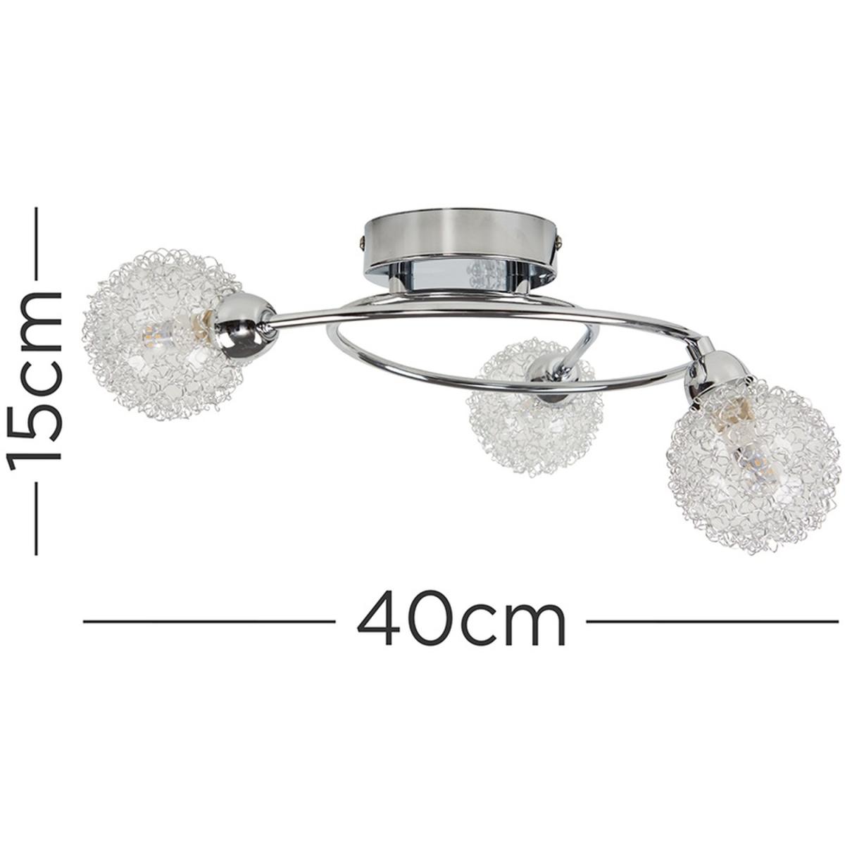 Alambre Silver Ceiling Bar Light - Silver – image 3