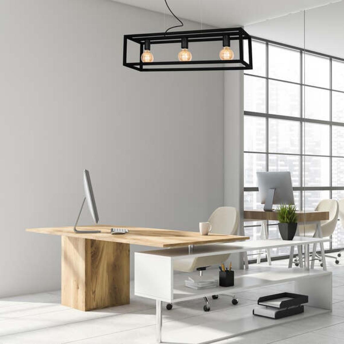 Milagro Pendant Lamp Cage Black 3XE27 - Black