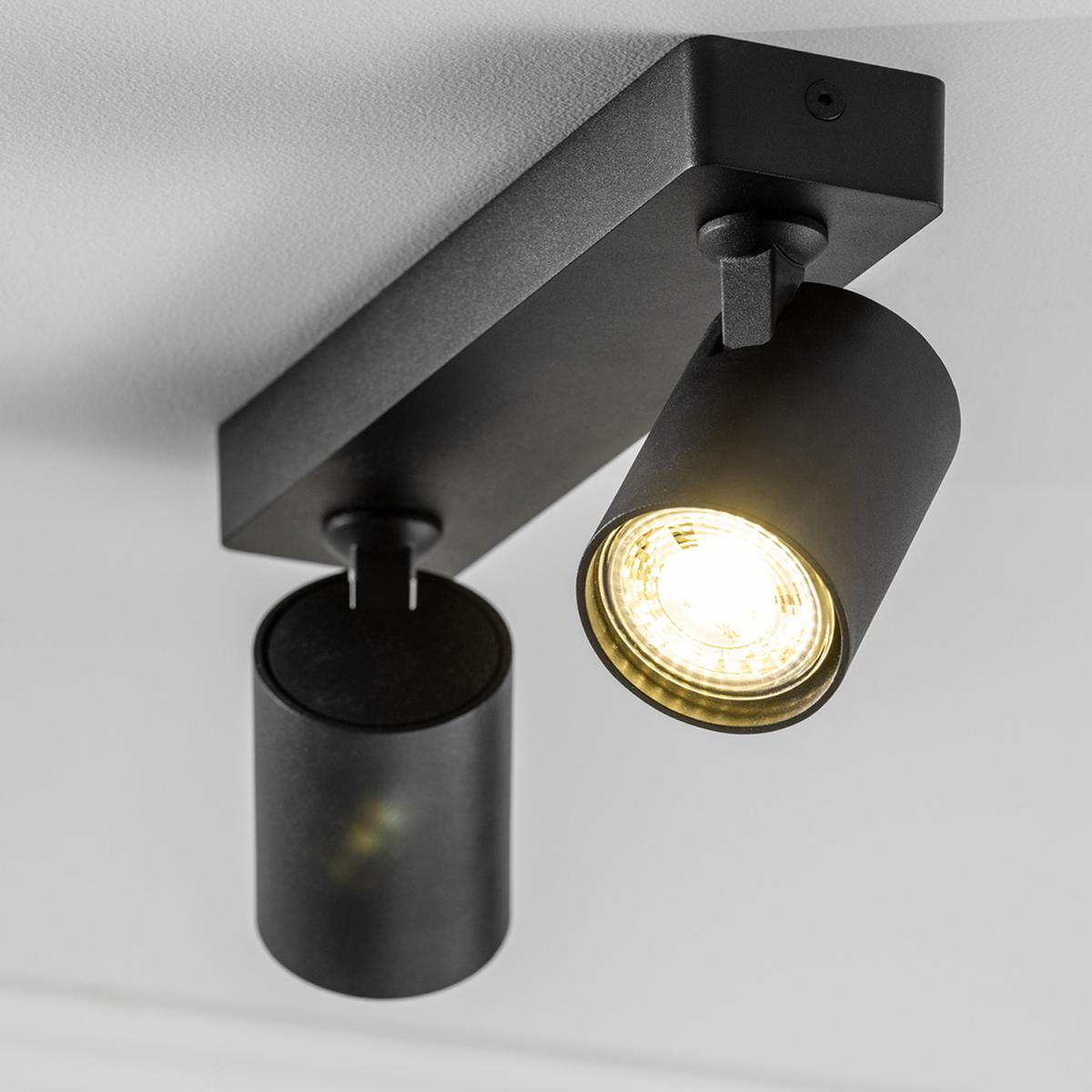 CGC NELL Twin Black Round Spotlight With Adjustable Head - black – image 2