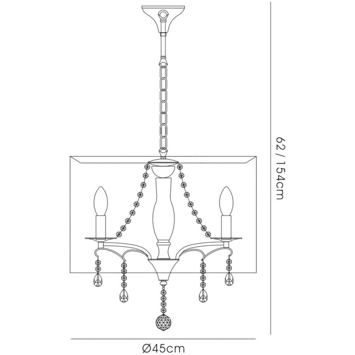 Trace Ceiling Pendant with Chrome Shade 3 Light Polished Chrome, Crystal - Polished Chrome – image 3