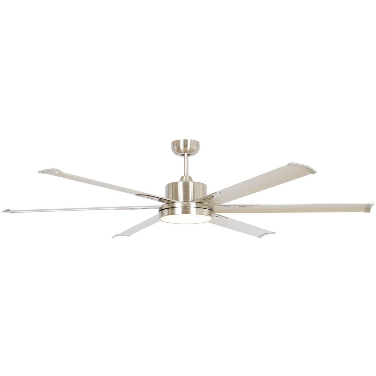 LED Ceiling Light with Fan Timer 6 Speed Remote Control 6 Blades - Gray – image 4