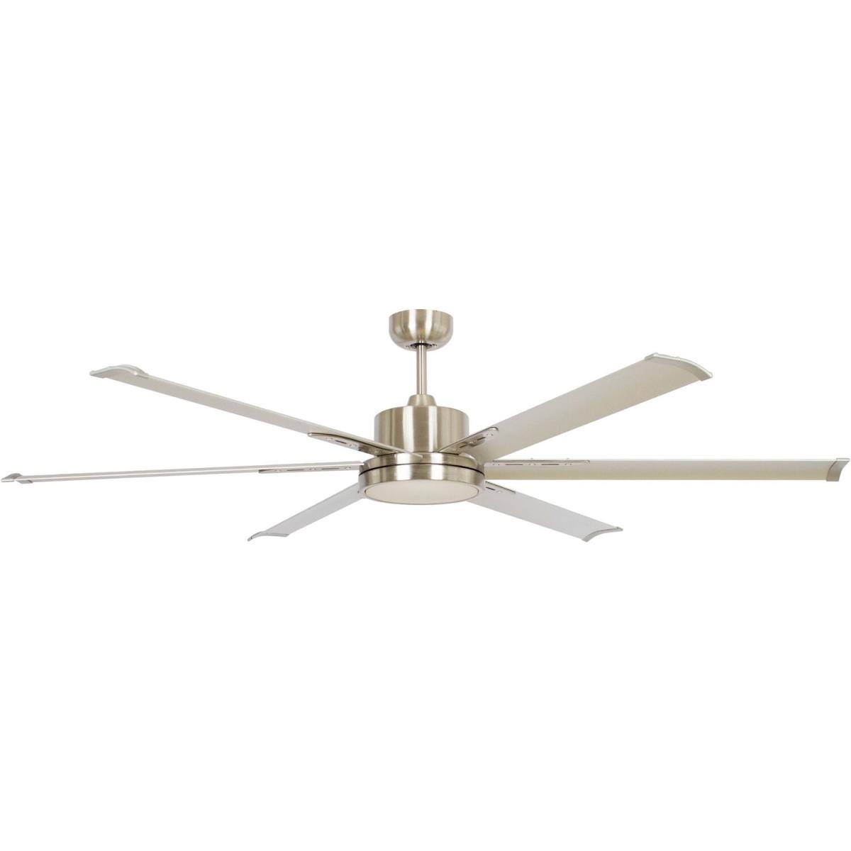 LED Ceiling Light with Fan Timer 6 Speed Remote Control 6 Blades - Gray – image 5