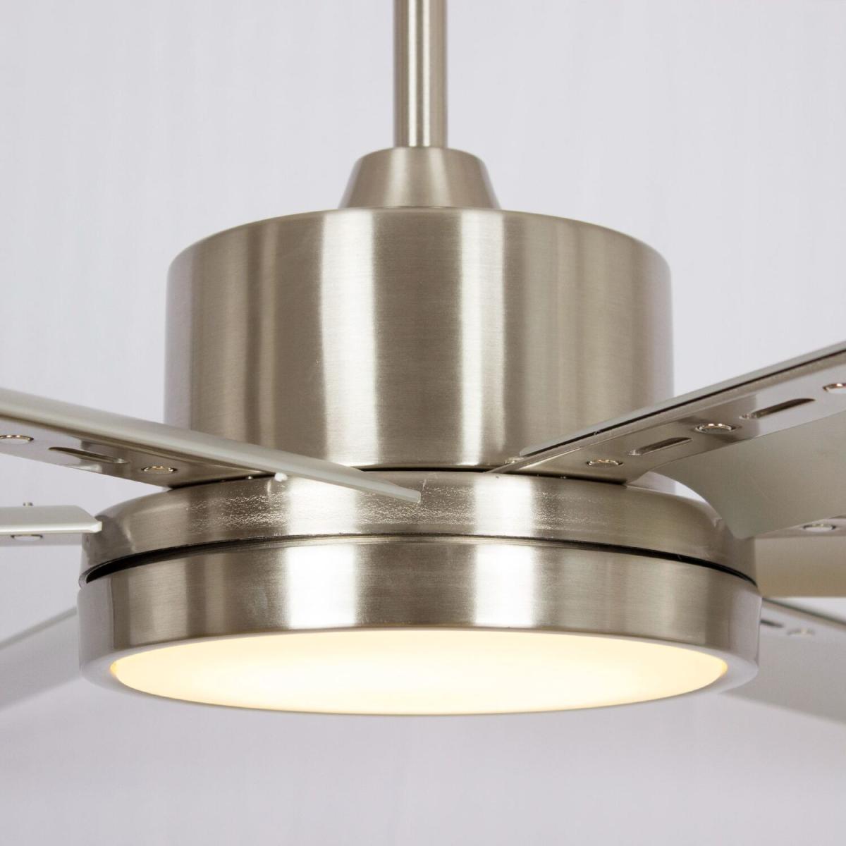 LED Ceiling Light with Fan Timer 6 Speed Remote Control 6 Blades - Gray – image 7