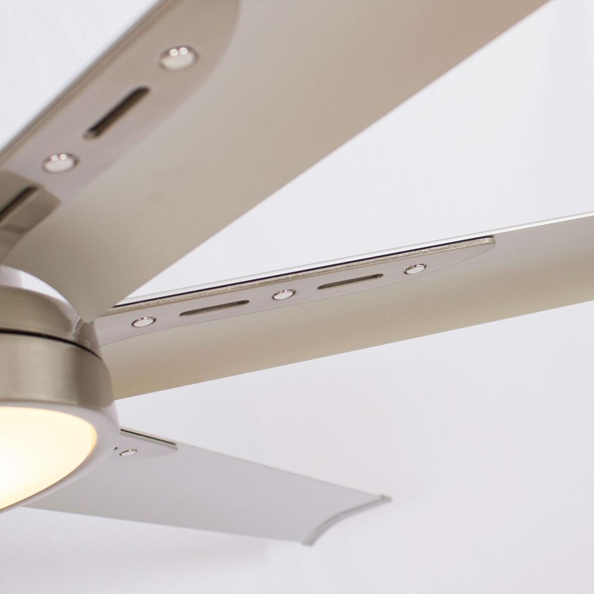 LED Ceiling Light with Fan Timer 6 Speed Remote Control 6 Blades - Gray – image 8
