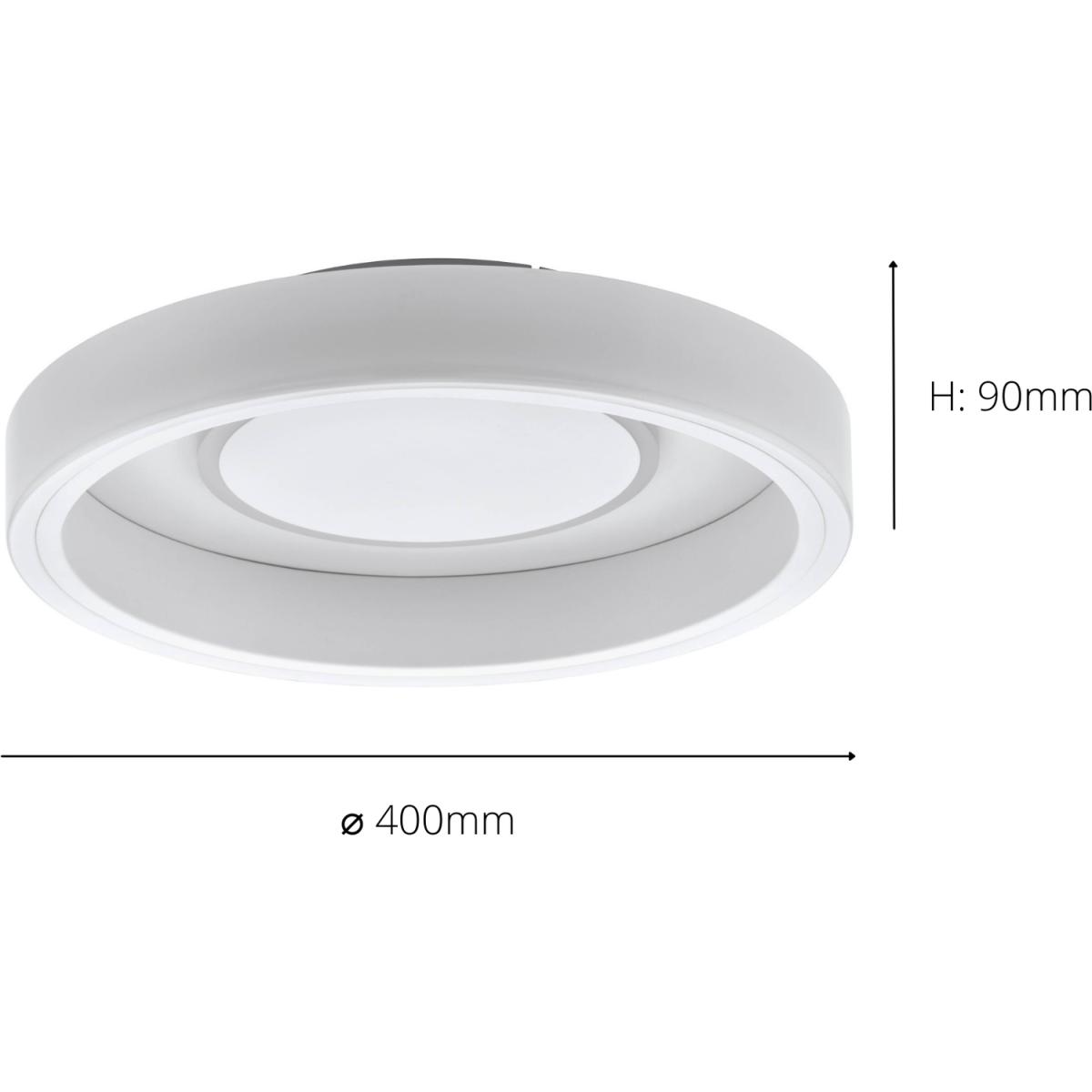 EGLO Remidos LED White PlasticSteel Flush Ceiling Light - White – image 3