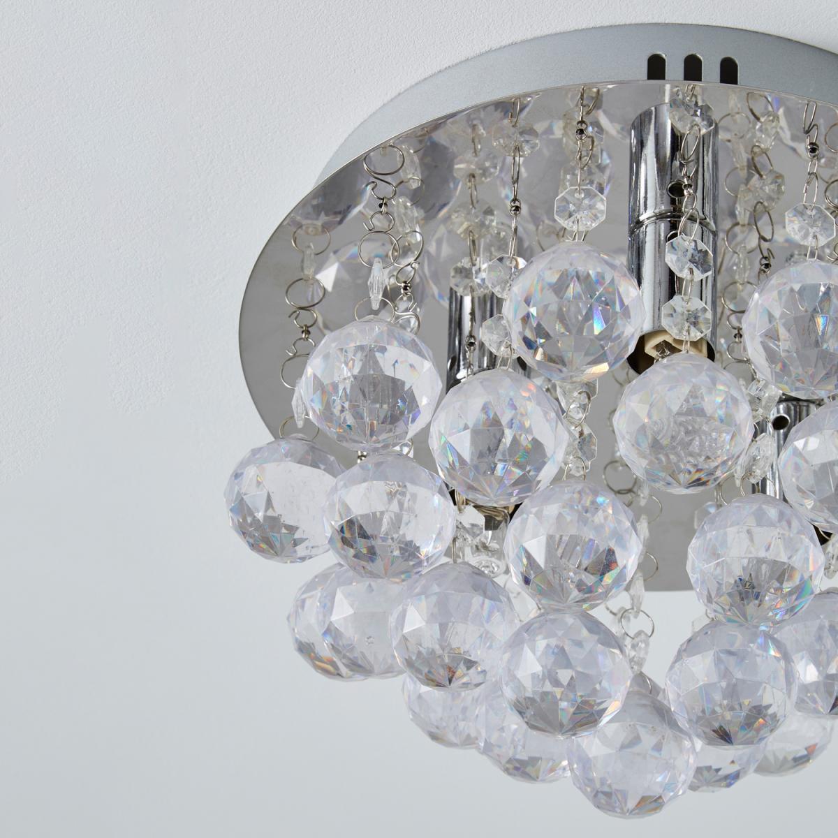 Elsa Flush Droplet Ceiling Light - Chrome – image 4