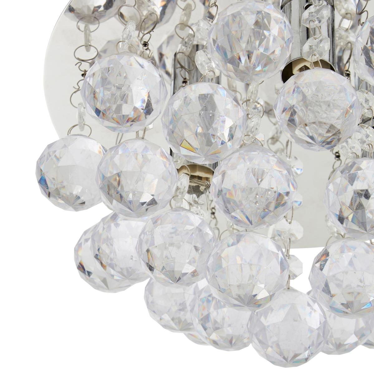 Elsa Flush Droplet Ceiling Light - Chrome – image 5