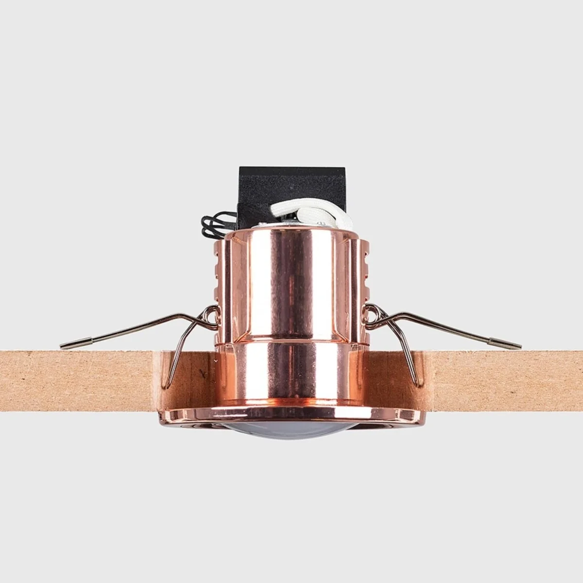 Downlight Fire Rated Ceiling Light Fitting 20 Pack - Chrome / Cool Bulbs - Copper / 8cm – image 2