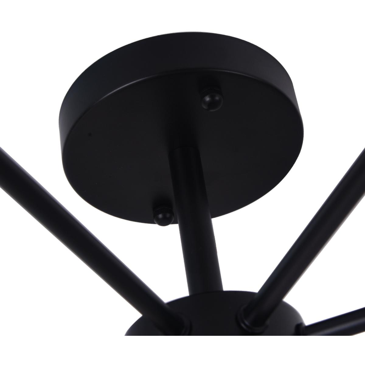 8-Light Semi Flush Mount Ceiling Lighting  - Black – image 2
