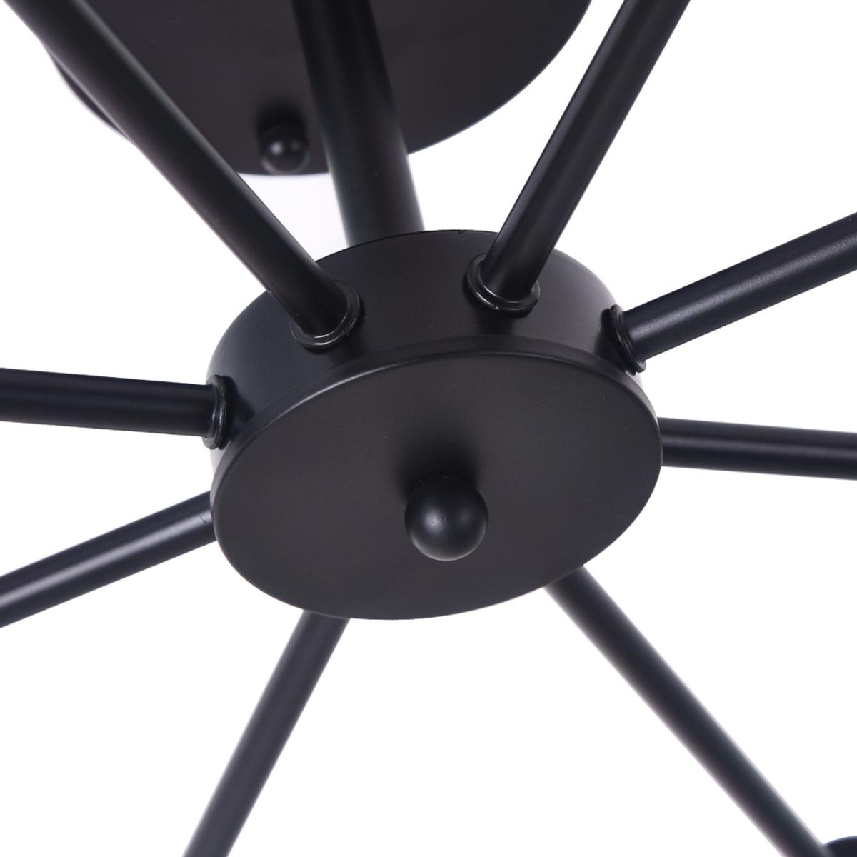 8-Light Semi Flush Mount Ceiling Lighting  - Black – image 6