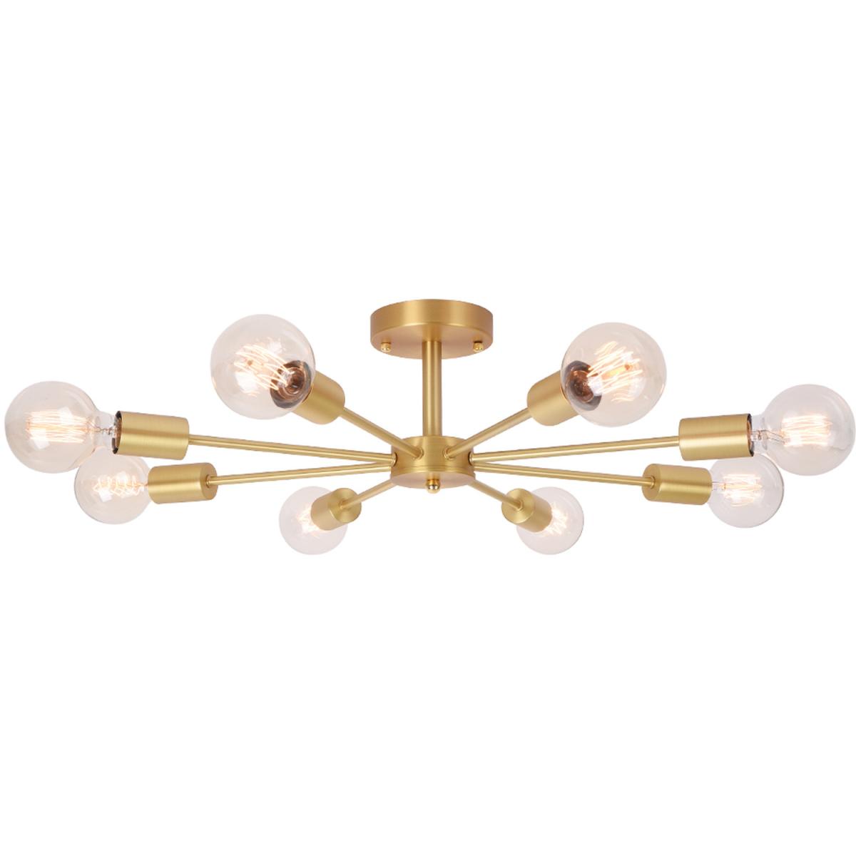 8-Light Semi Flush Mount Ceiling Lighting  - Black – image 7