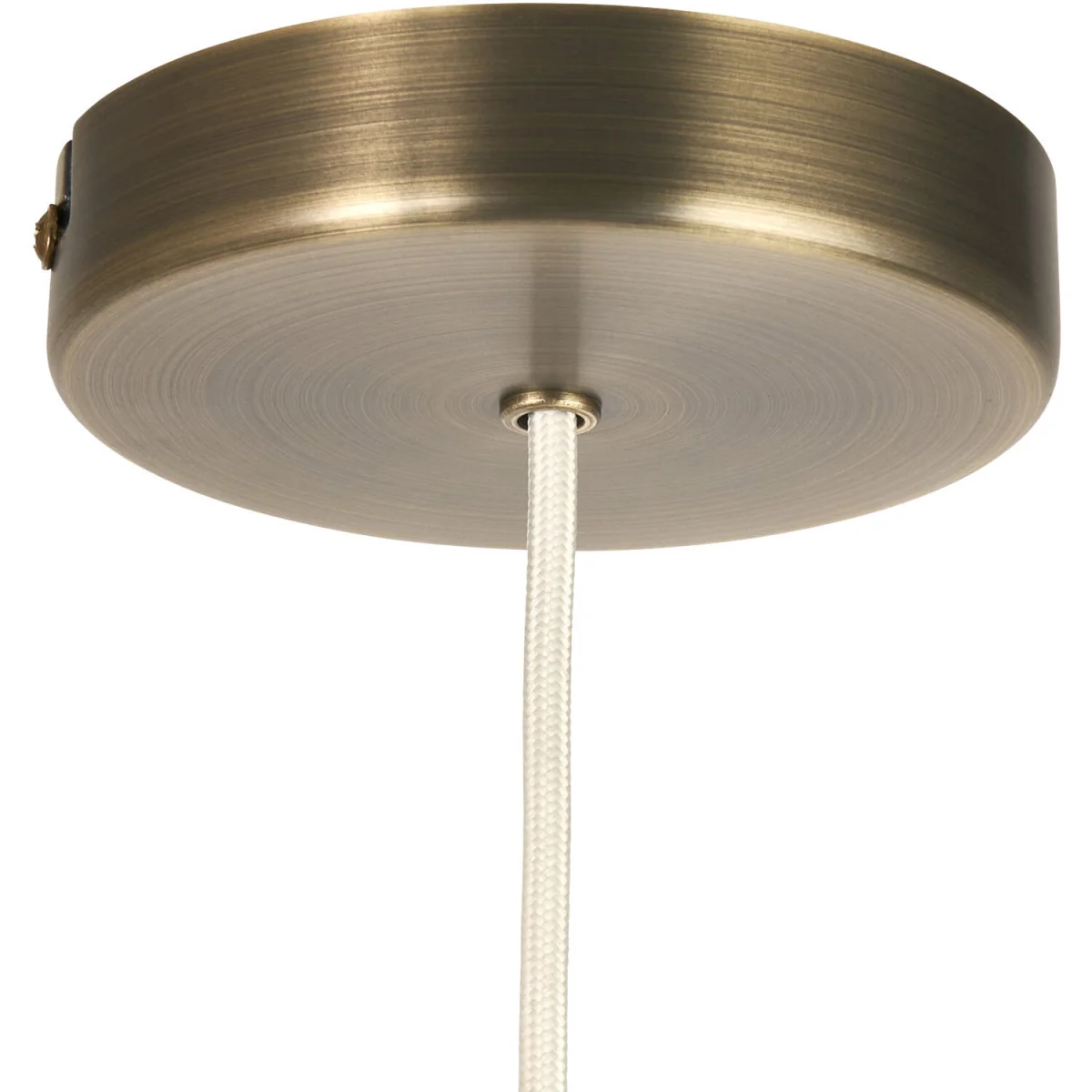 Set Of 2 Oberon Ceiling Single Pendant Lights - Matt Antique Brass Plate And Alabaster White Glass – image 5