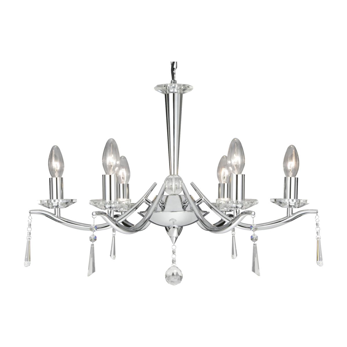 Cartagena Chrome 6Lt Pendant - Chrome