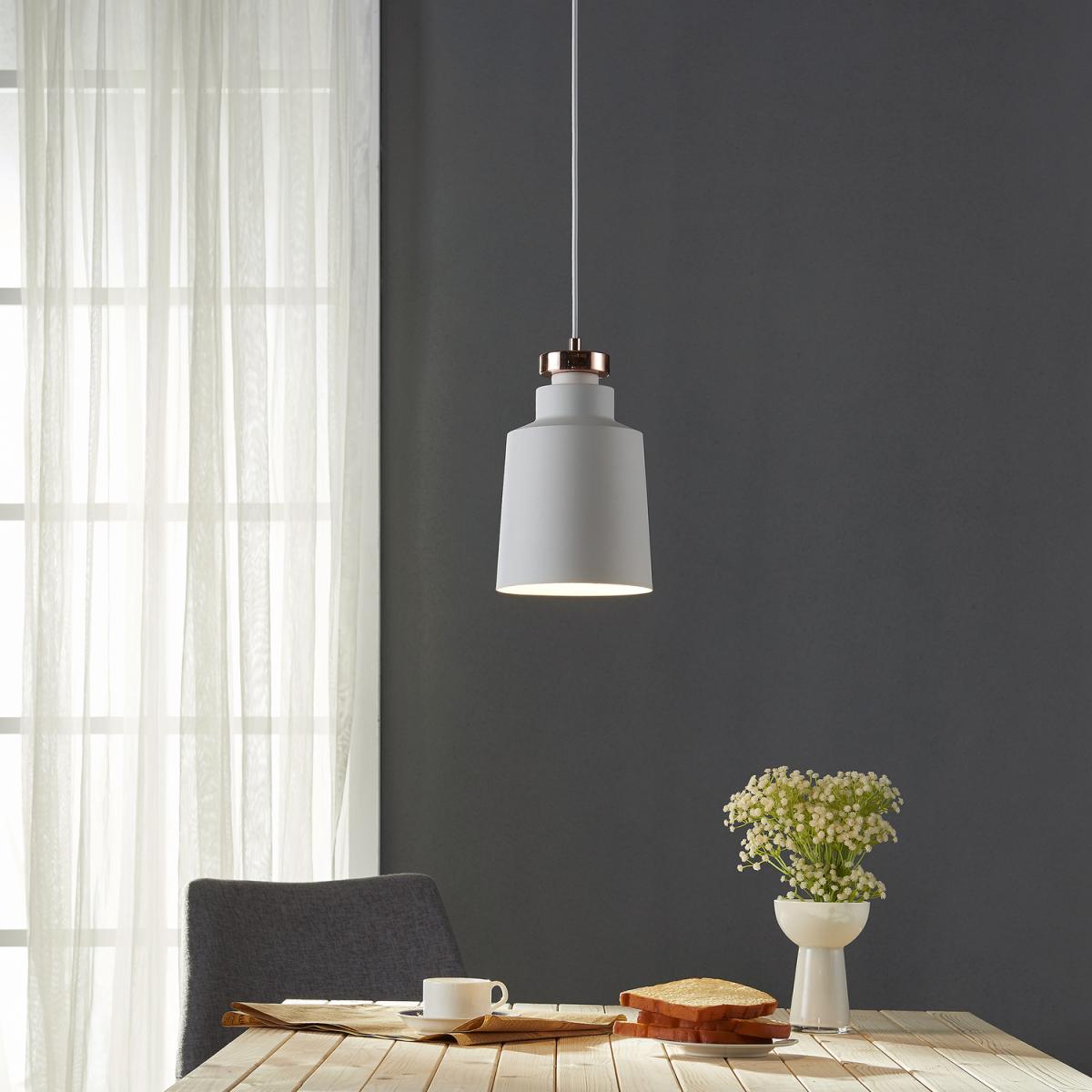 Lumiere Mini Pendant Light - White Finish - White – image 2