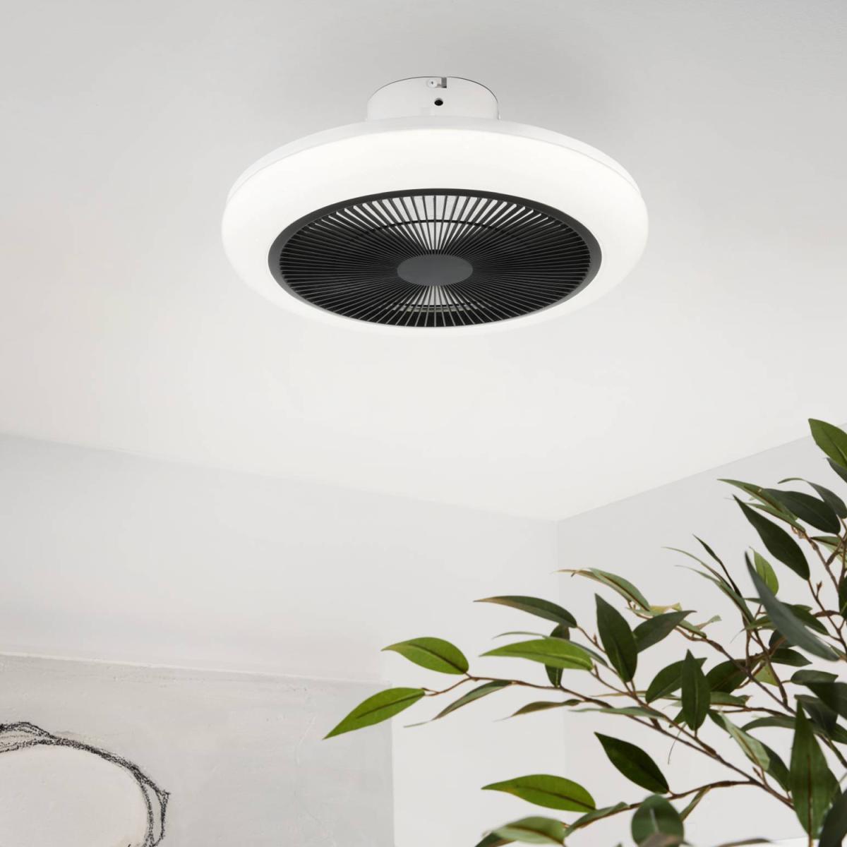 EGLO Kostrena WhiteBlack Ceiling Fan With Light - White, Black – image 2