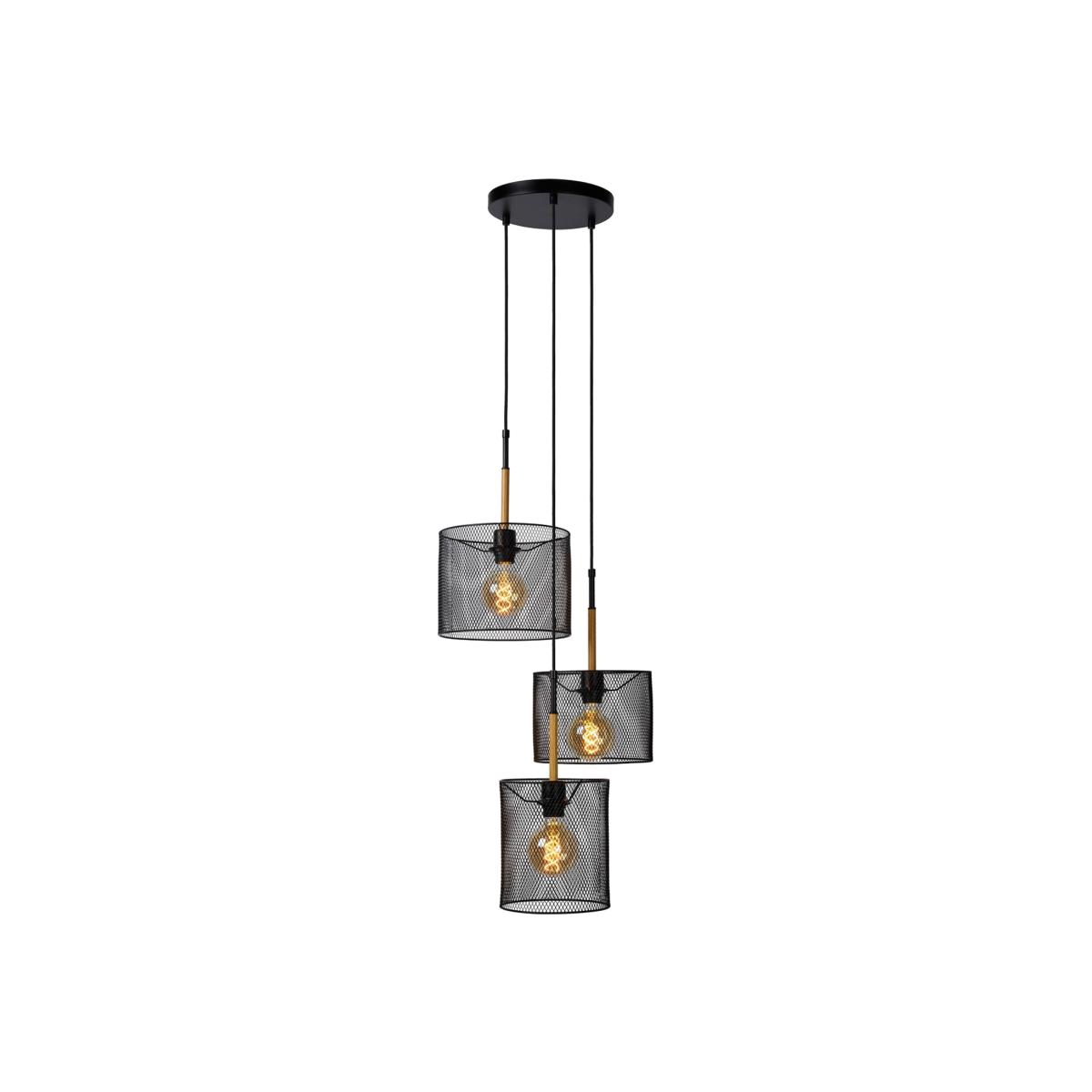 Baskett Vintage Cluster Pendant Light Black - Black
