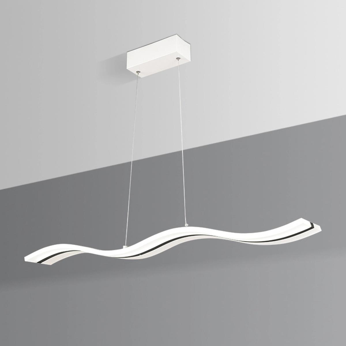 Modern Minimalist Wavy Ceiling Light - White / Cool White – image 2