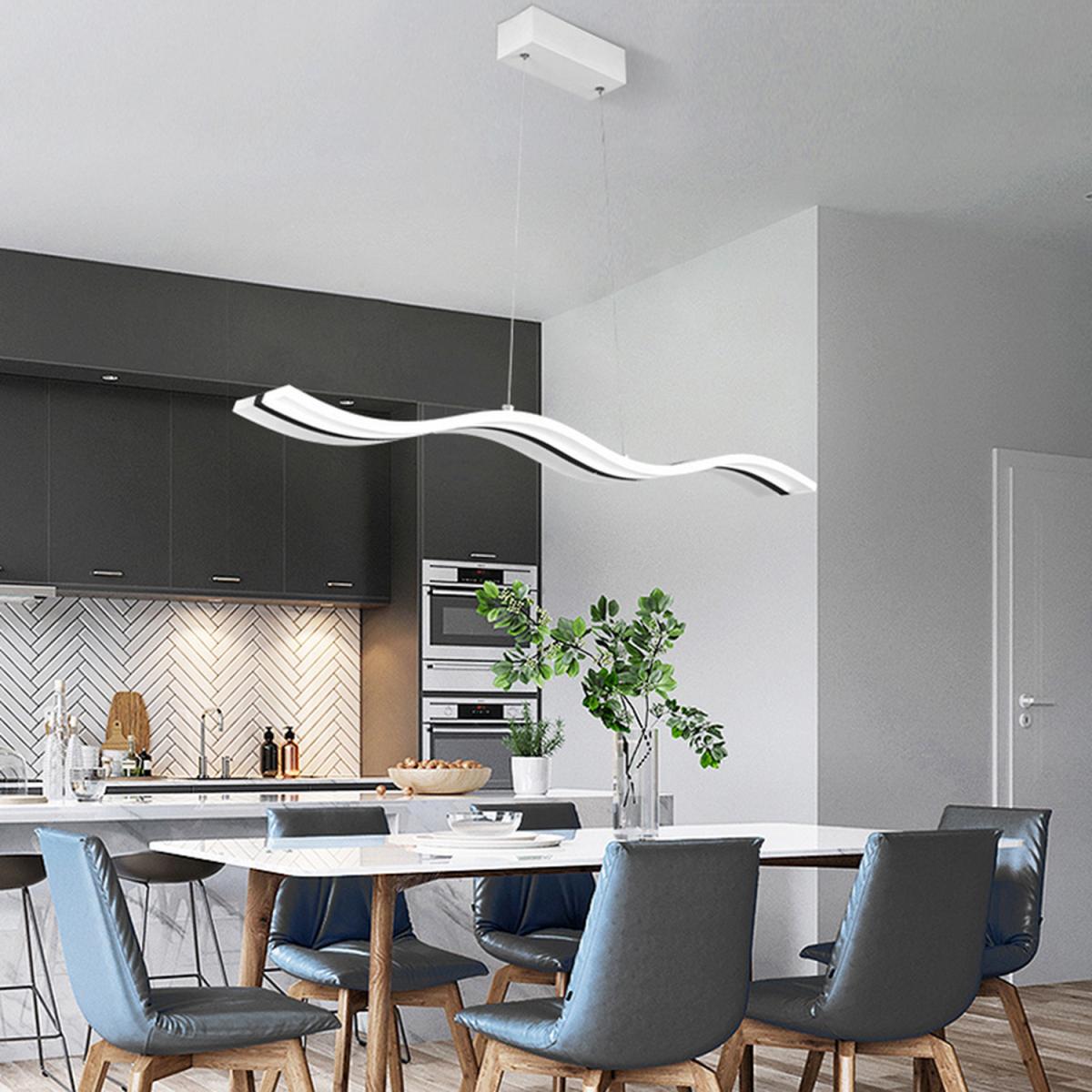Modern Minimalist Wavy Ceiling Light - White / Cool White – image 4