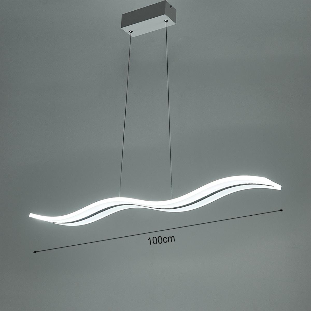 Modern Minimalist Wavy Ceiling Light - White / Cool White – image 6