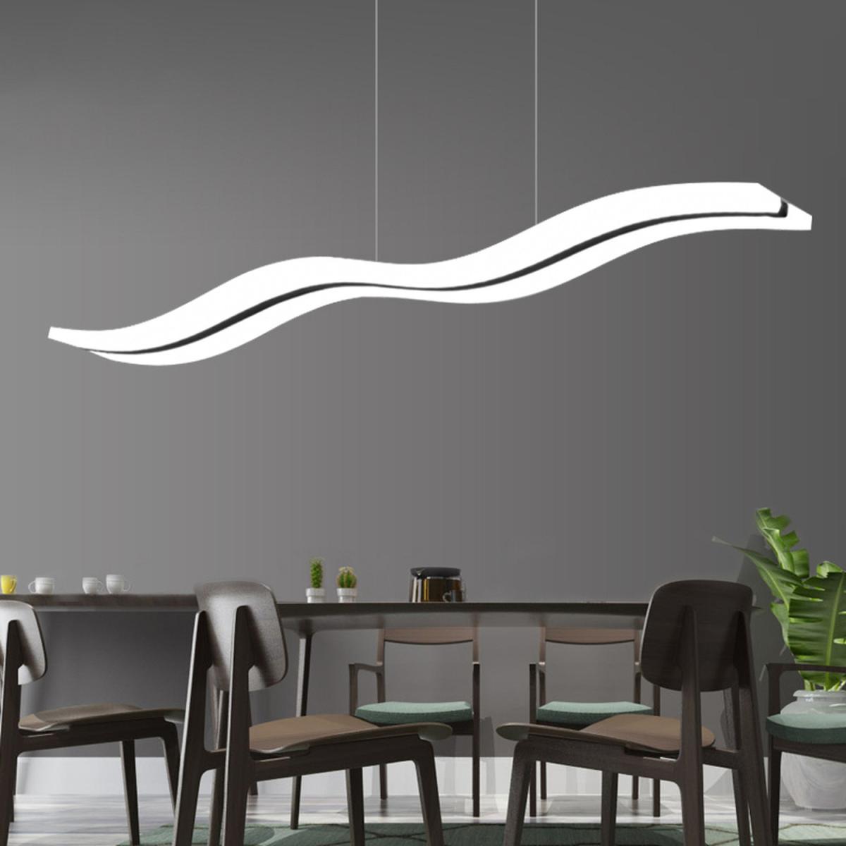 Modern Minimalist Wavy Ceiling Light - White / Cool White – image 7