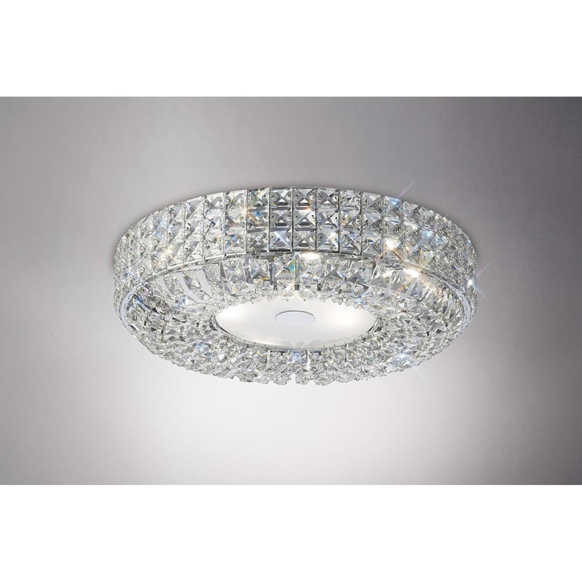 Enya Flush Ceiling 6 Light Polished Chrome, Crystal - Polished Chrome – image 2