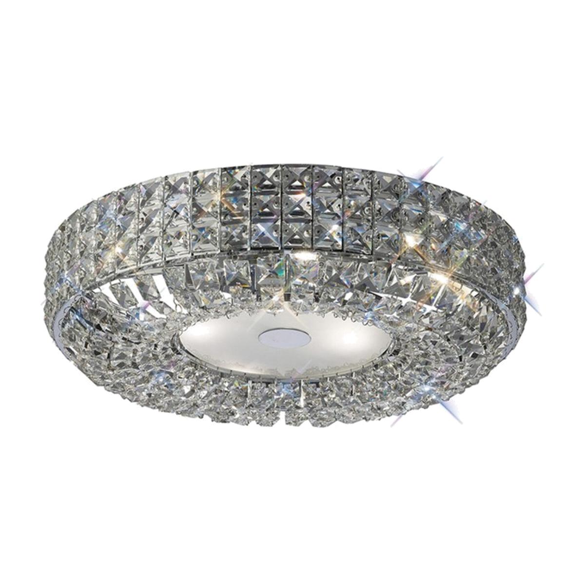 Enya Flush Ceiling 6 Light Polished Chrome, Crystal - Polished Chrome – image 1