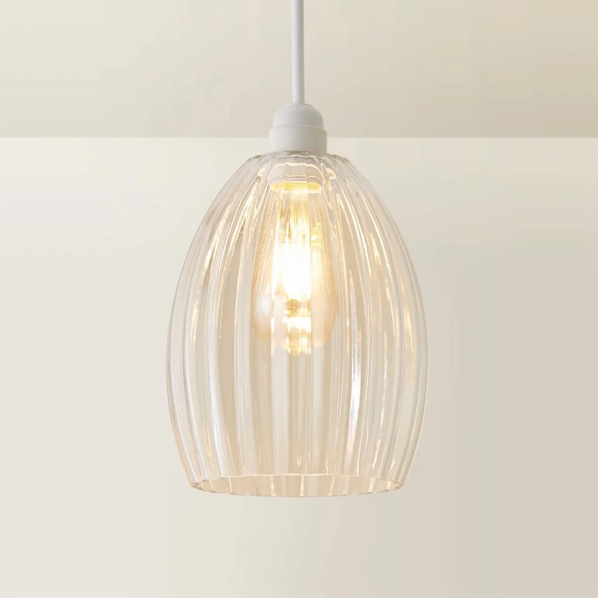 Cheltenham Ribbed Ceiling Light Shade - Clear / 0.73kg – image 4