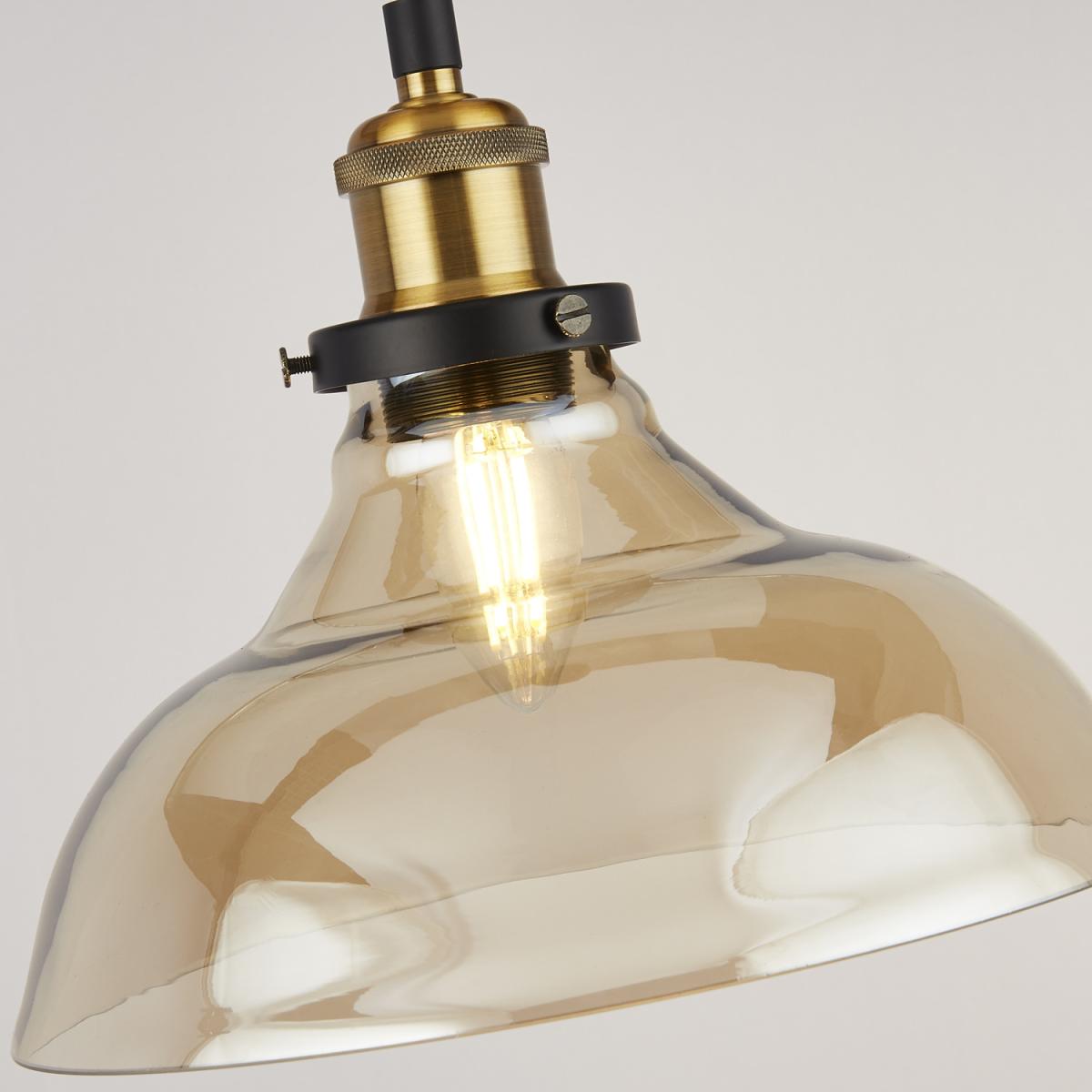 Amber and Brass 3 Light Bar - Black – image 3