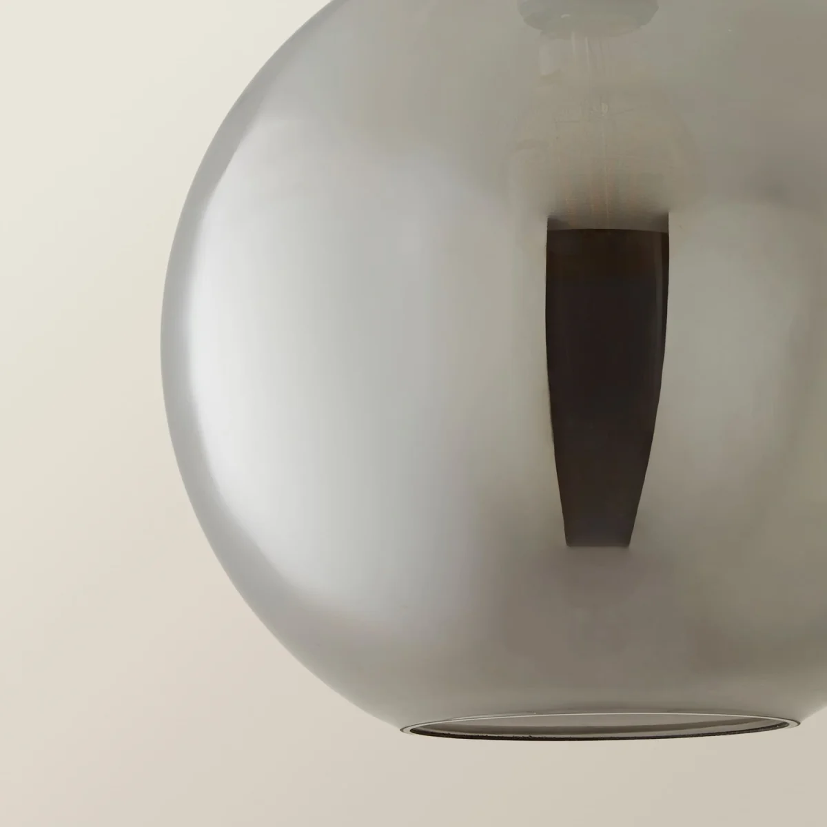 Bellamy Easy Fit Glass Globe Lampshade Ceiling Light Shade - Amber / Yes - Smoked / 0.6kg – image 5
