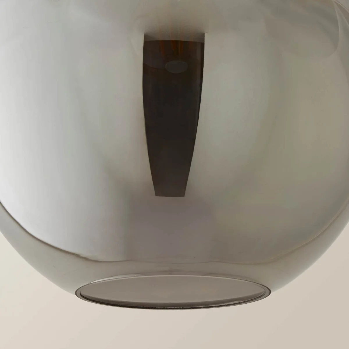 Bellamy Easy Fit Glass Globe Lampshade Ceiling Light Shade - Amber / Yes - Smoked / 0.6kg – image 6