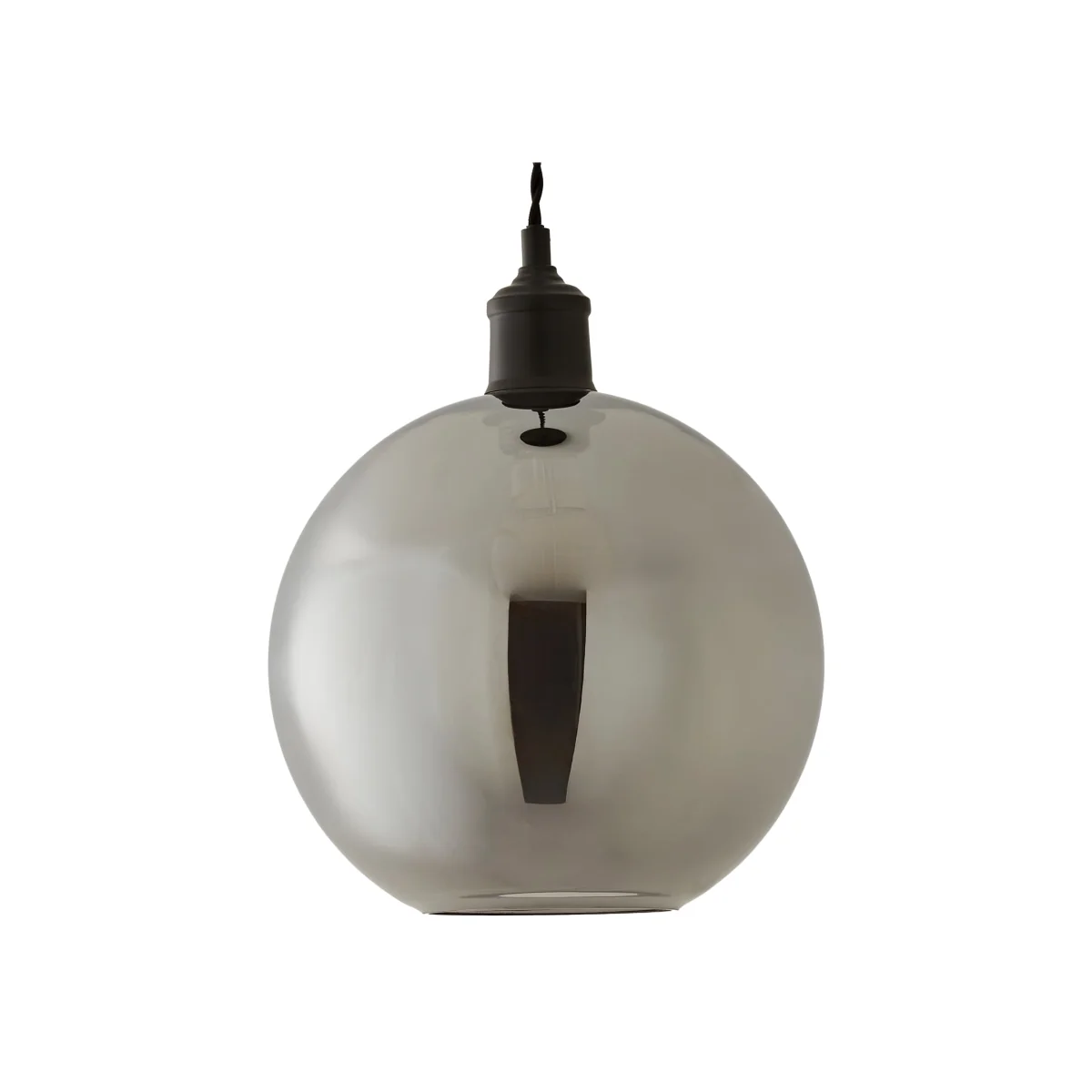 Bellamy Easy Fit Glass Globe Lampshade Ceiling Light Shade - Amber / Yes - Smoked / 0.6kg – image 1