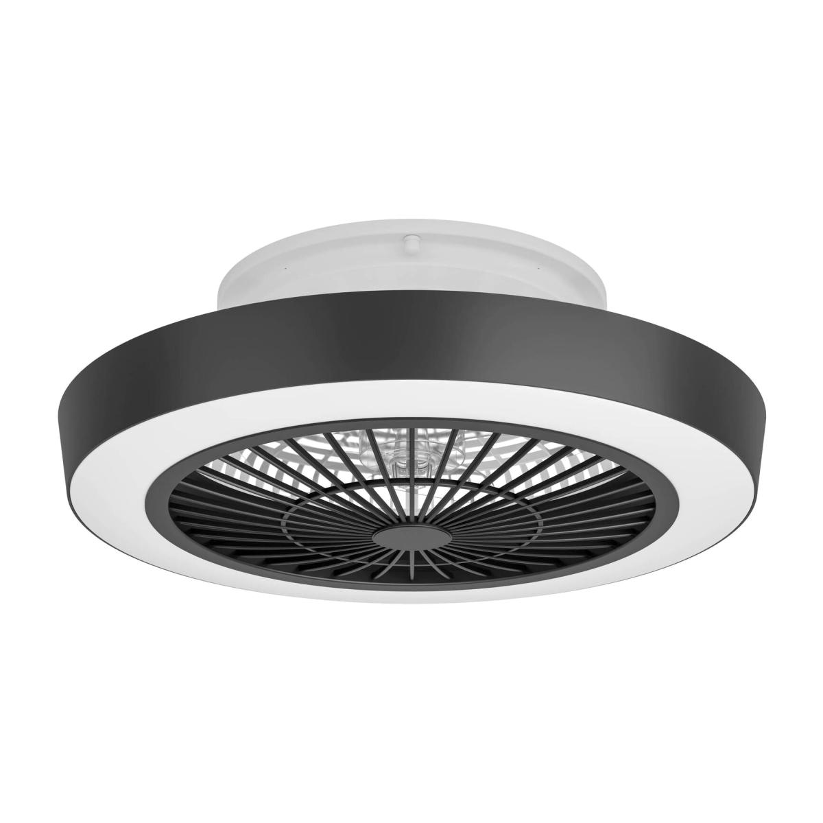 EGLO Sazan WhiteBlack Ceiling Fan With Light - Black, White – image 1