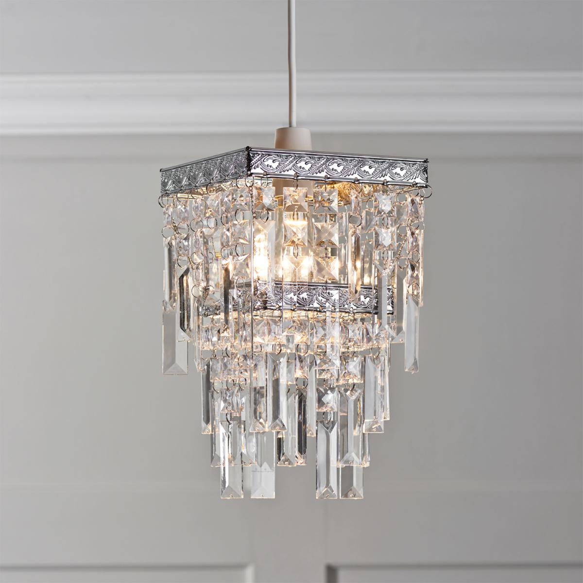 Square Two Tier Pendant - Clear – image 2