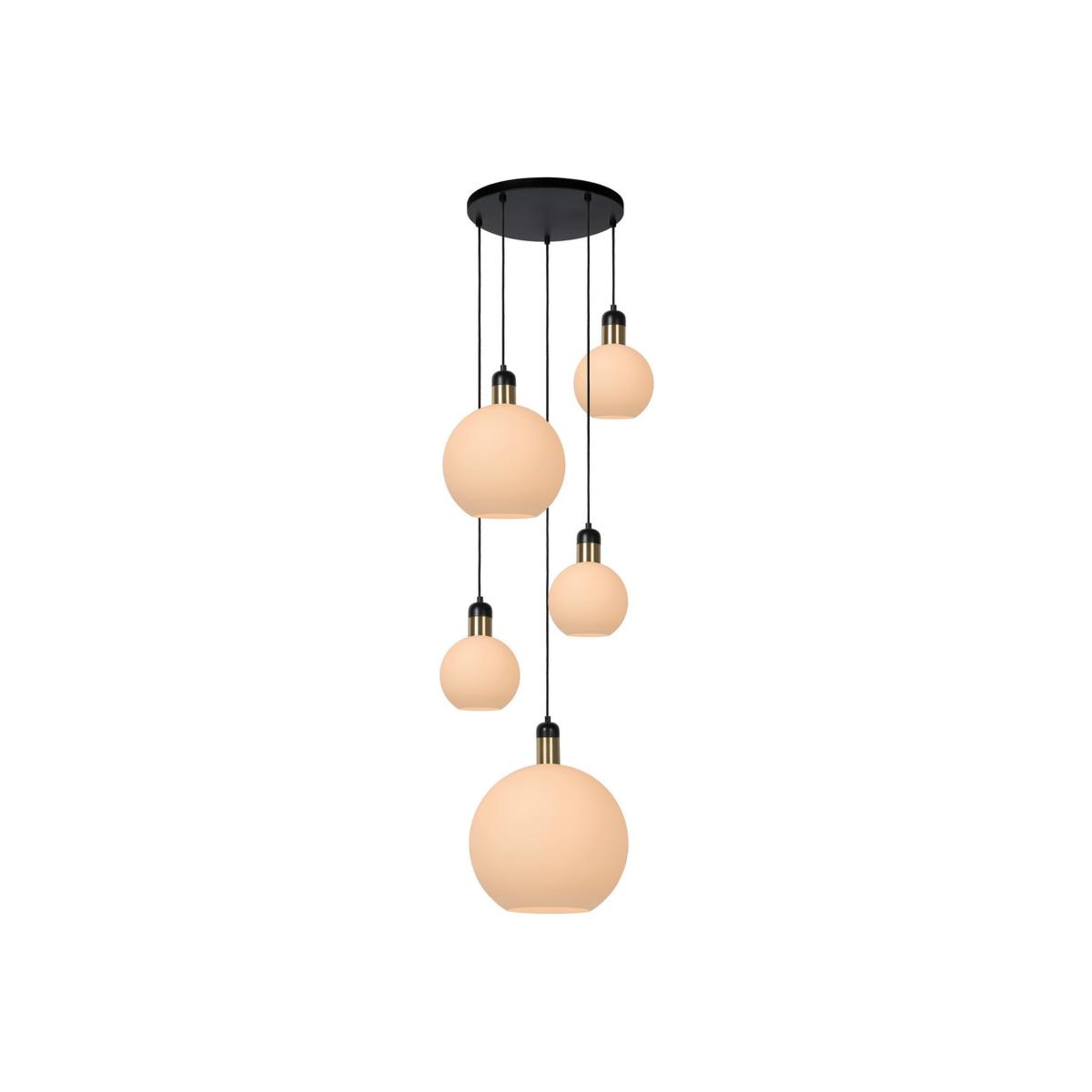 Julius Vintage Cluster Pendant Light Opal - Black