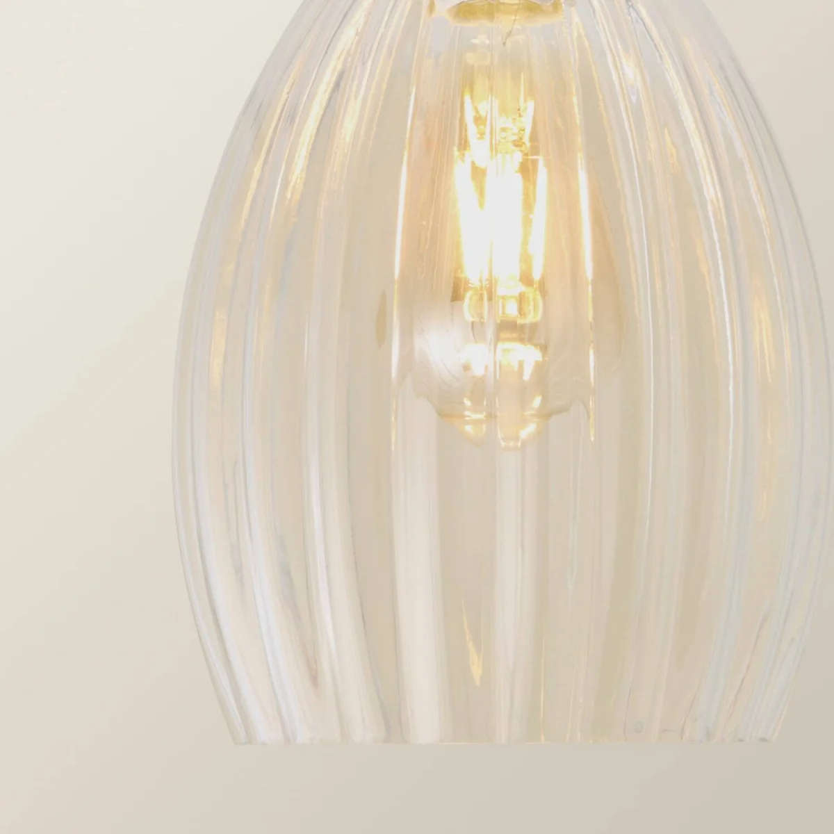 Cheltenham Ceiling Pendant Light with Ribbed Shade - Brushed Chrome / 17cm / 0 – image 4