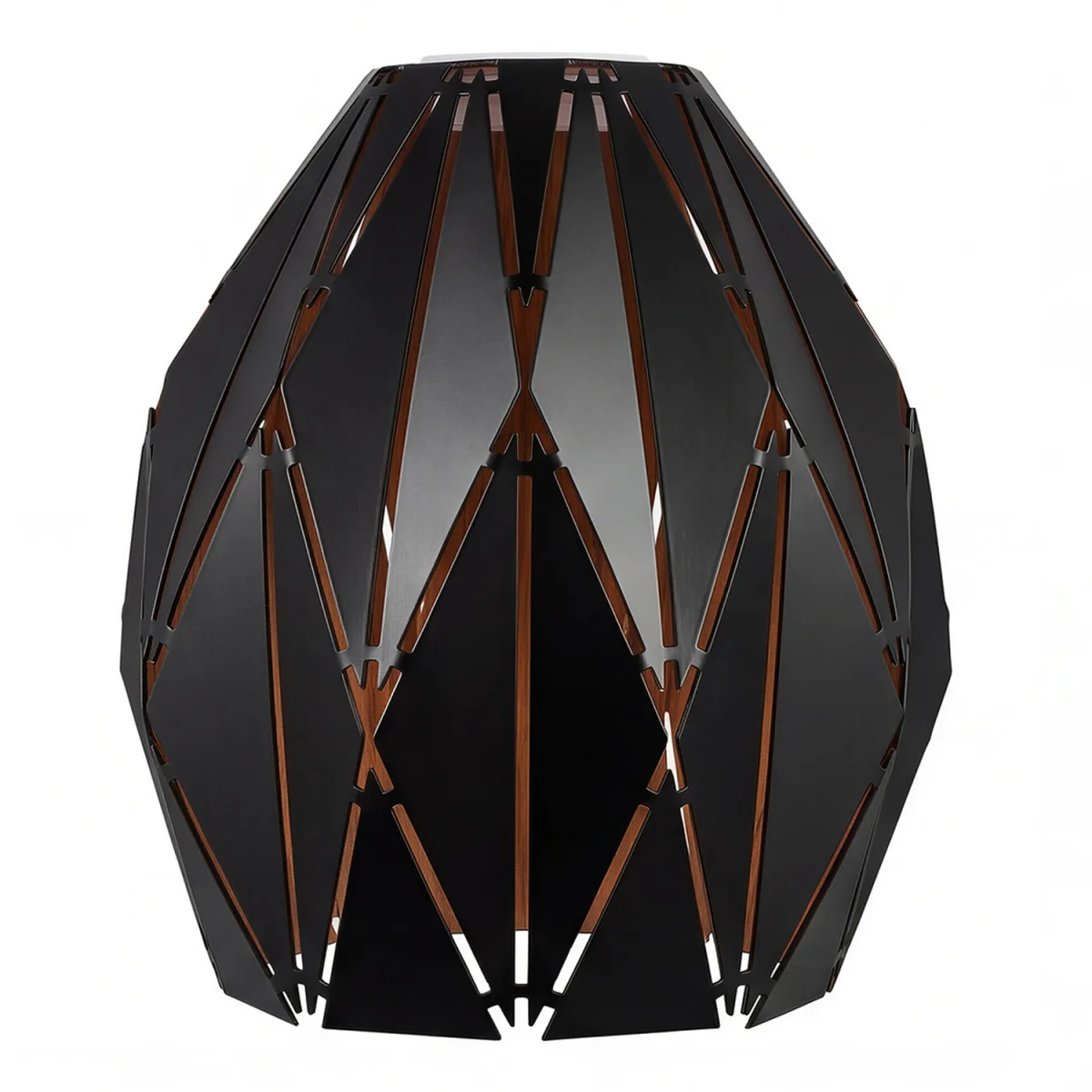 Ceiling Light Shade Pendant Metal Lampshade Easy Fit Geometric - Black – image 3