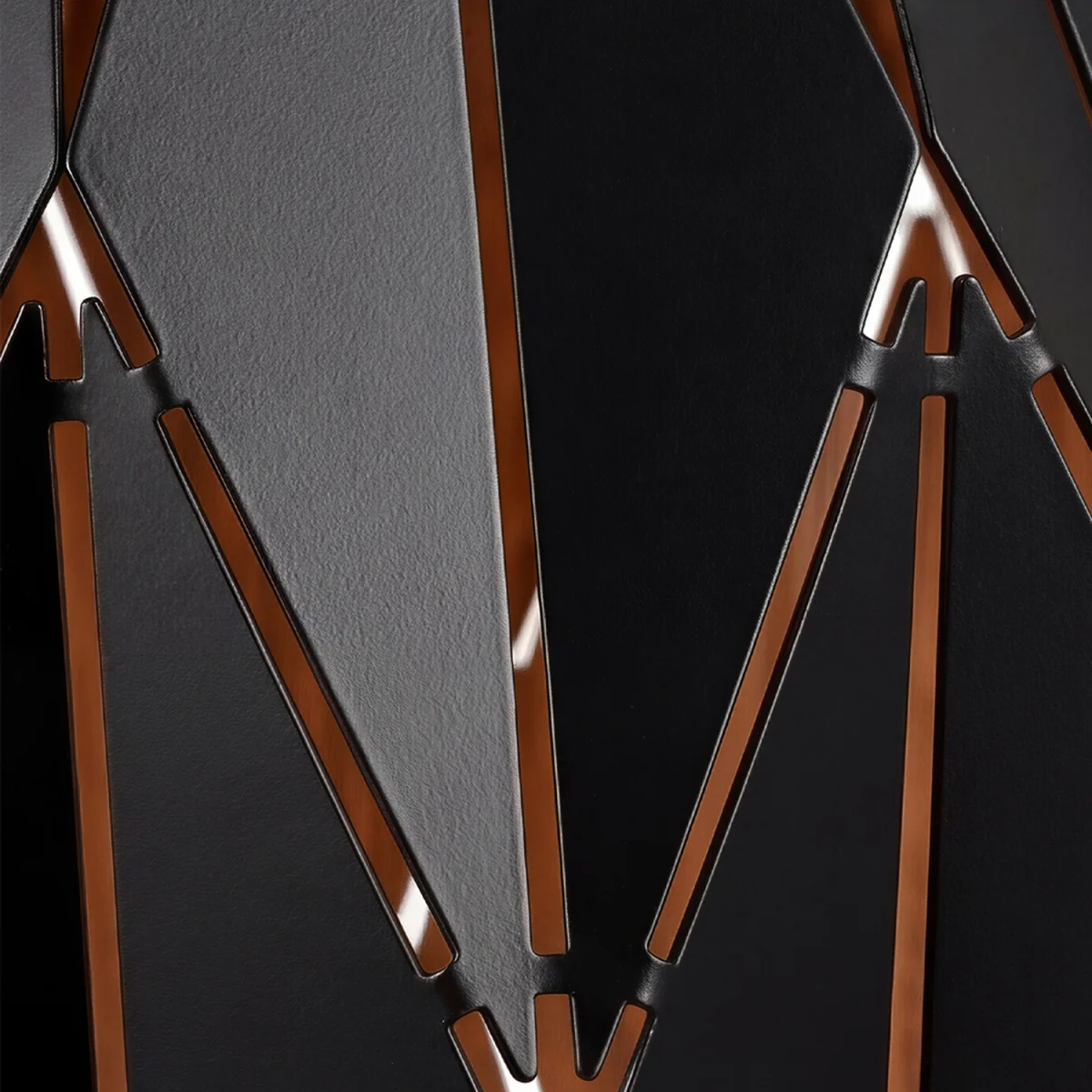 Ceiling Light Shade Pendant Metal Lampshade Easy Fit Geometric - Black – image 6