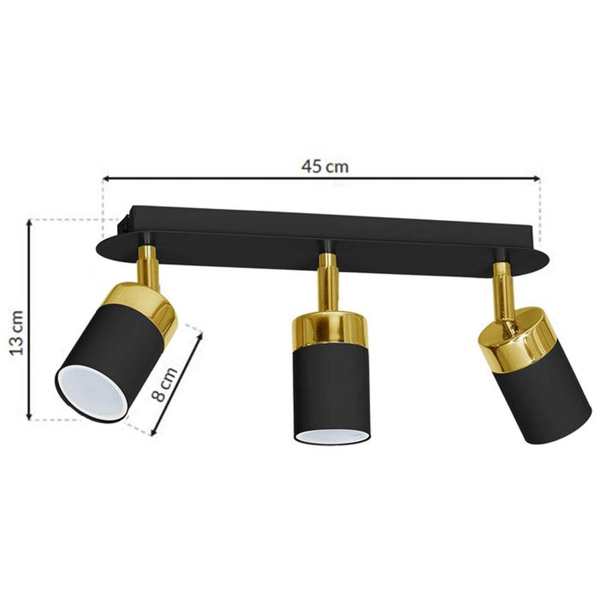 Milagro Ceiling Lamp Joker BlackGold 3XGU10 - Black – image 6