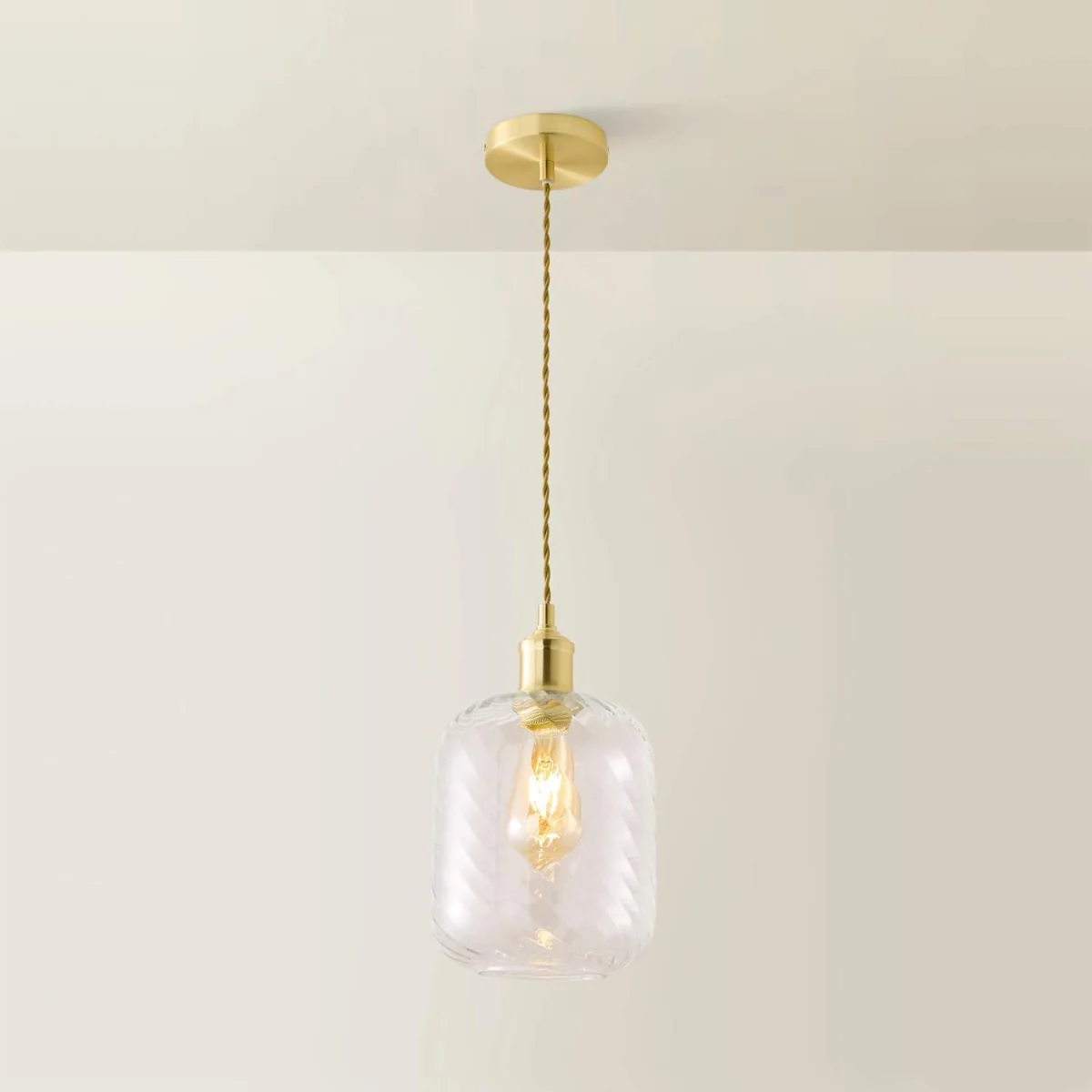 Emery Swirl Glass Diner Ceiling Light - Brushed Gold / 0 – image 3