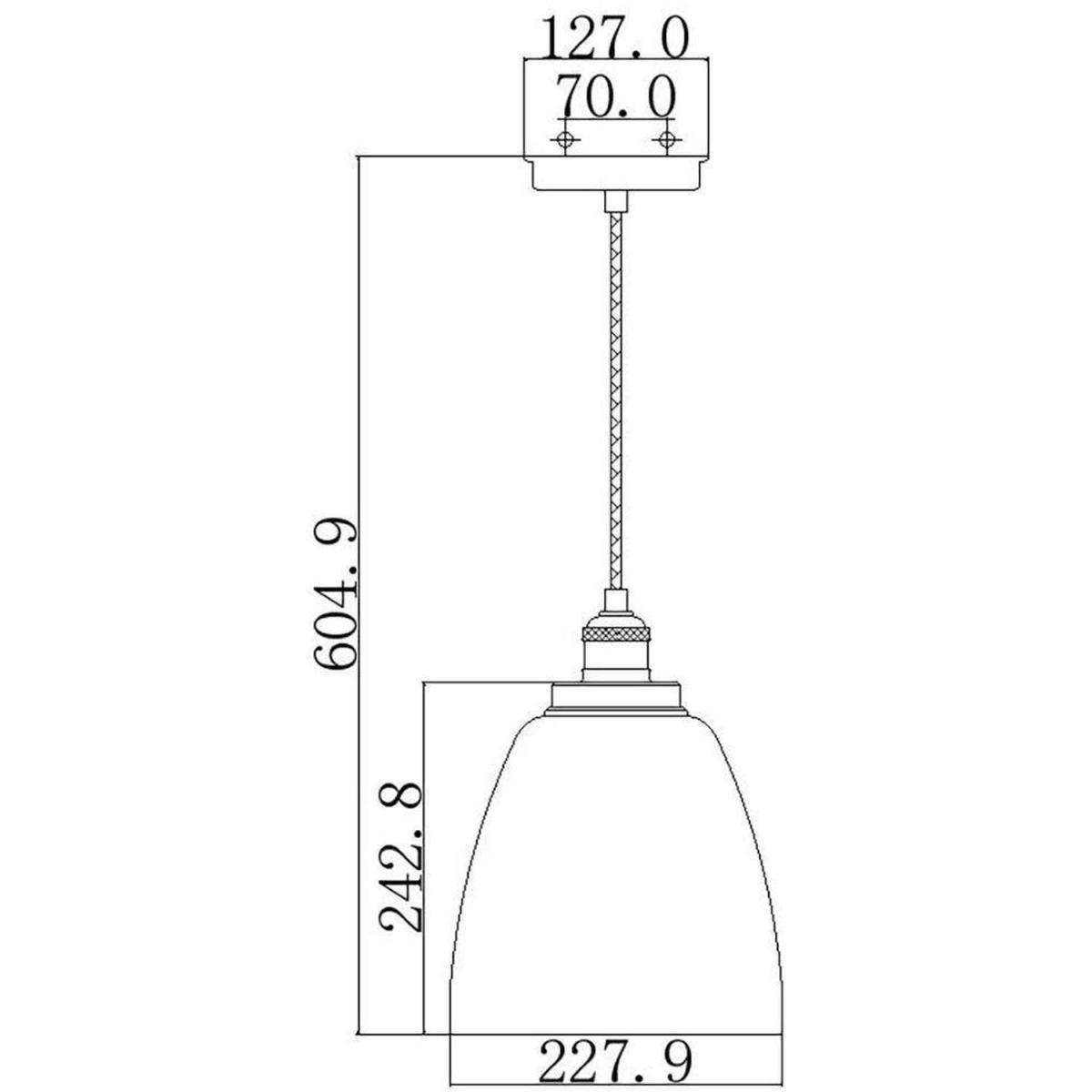 Baskin 1 Light Dome Ceiling Pendant Polished Nickel, E27 - Polished Nickel / 22.8cm – image 2