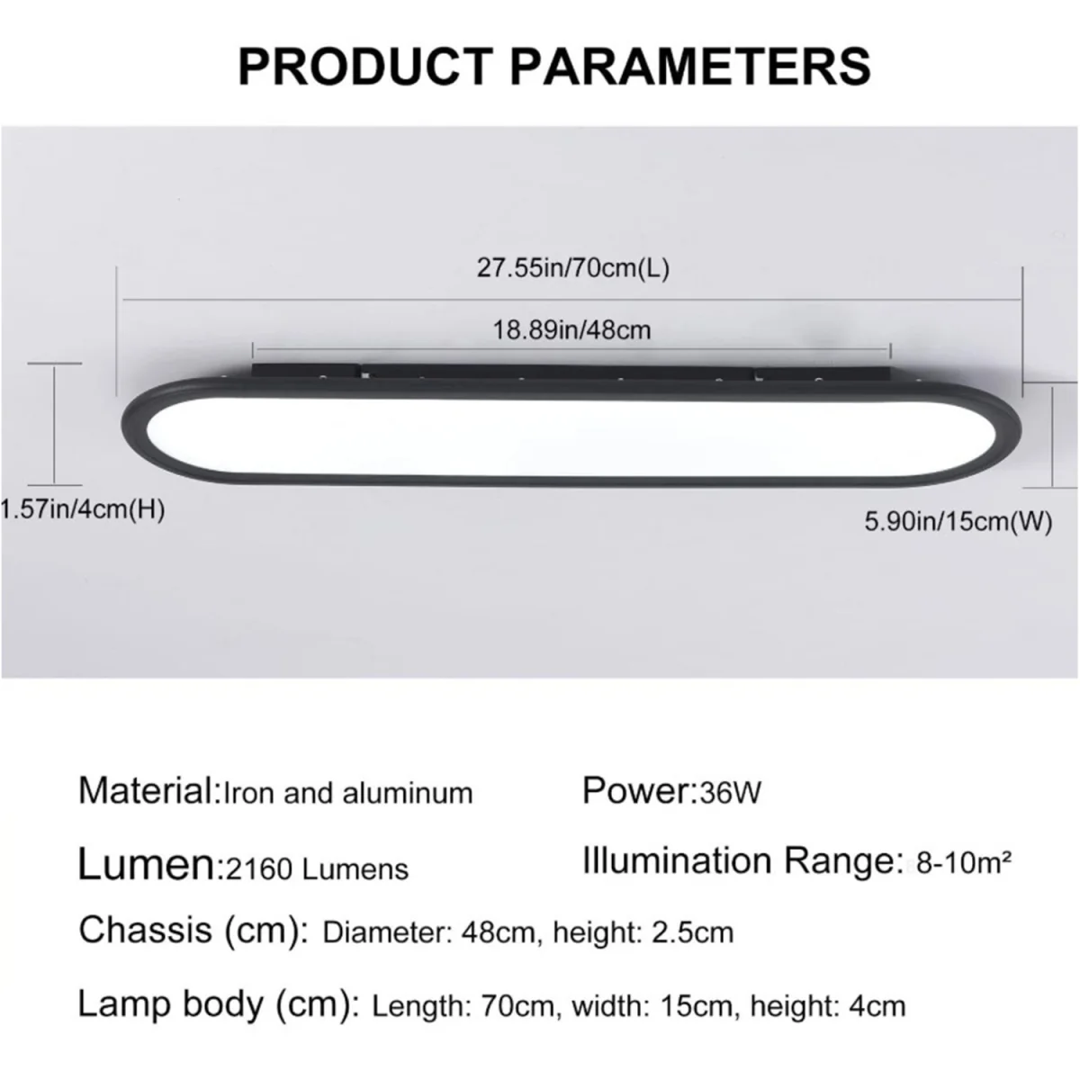 Ceiling Thin Black Light - Black – image 2